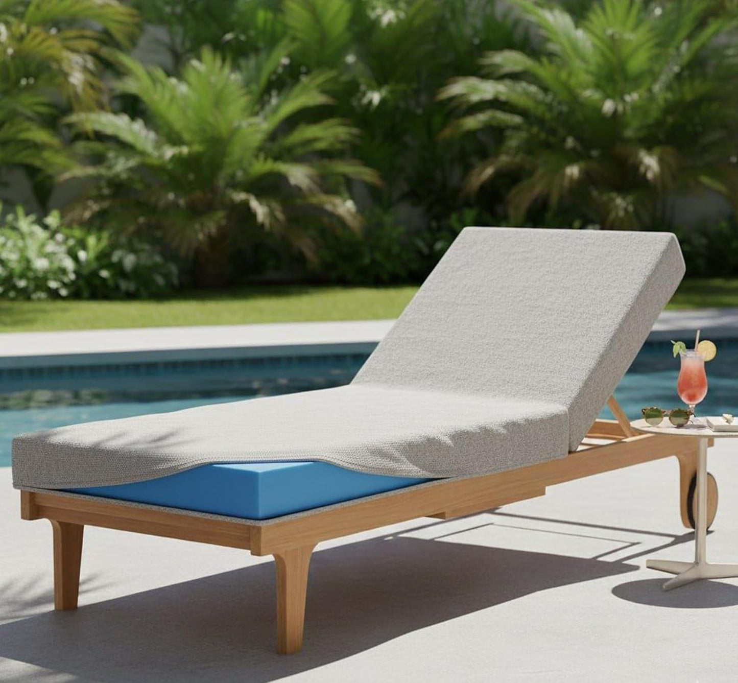 High Density Blue Firm Foam for Cushions, Sofas, Beds, Seats, Campervans, Indoor & Outdoor Padding, DIY - 80 x 30 x 1 Inches