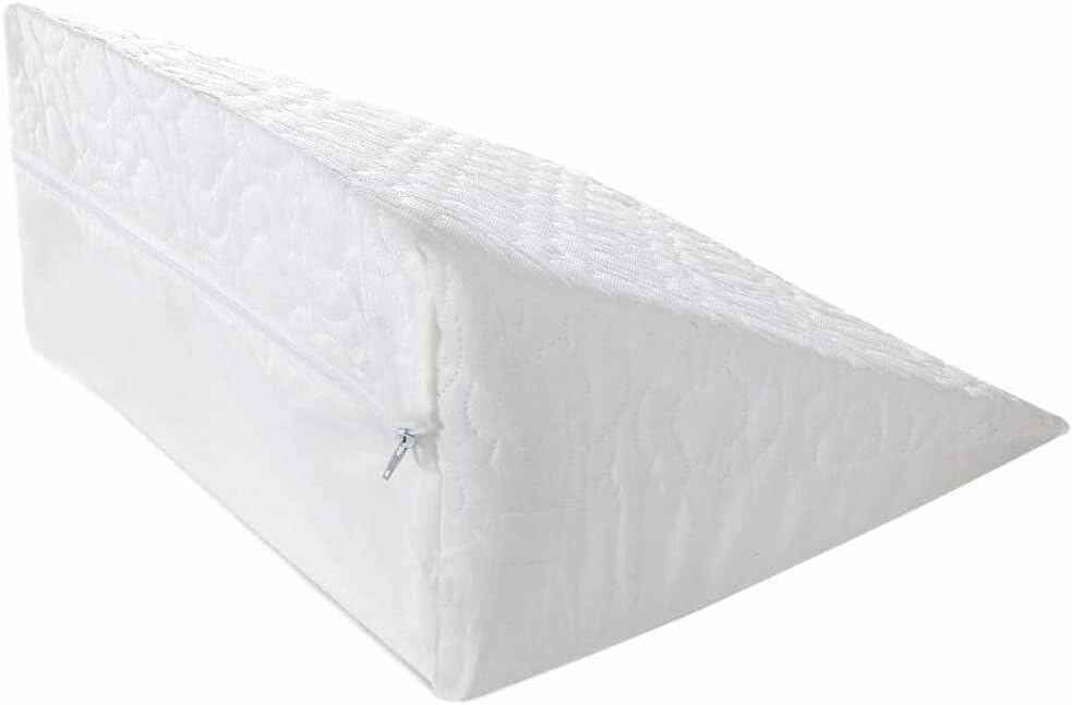 Becky Cameron Large Wedge Pillow Orthopaedic Acid Reflux, Reduce Snoring Back Neck Leg Pain Anti Allergies body positioner, Heartburn, Maternity Pregnancy Support Quilted Washable Zip Cover.