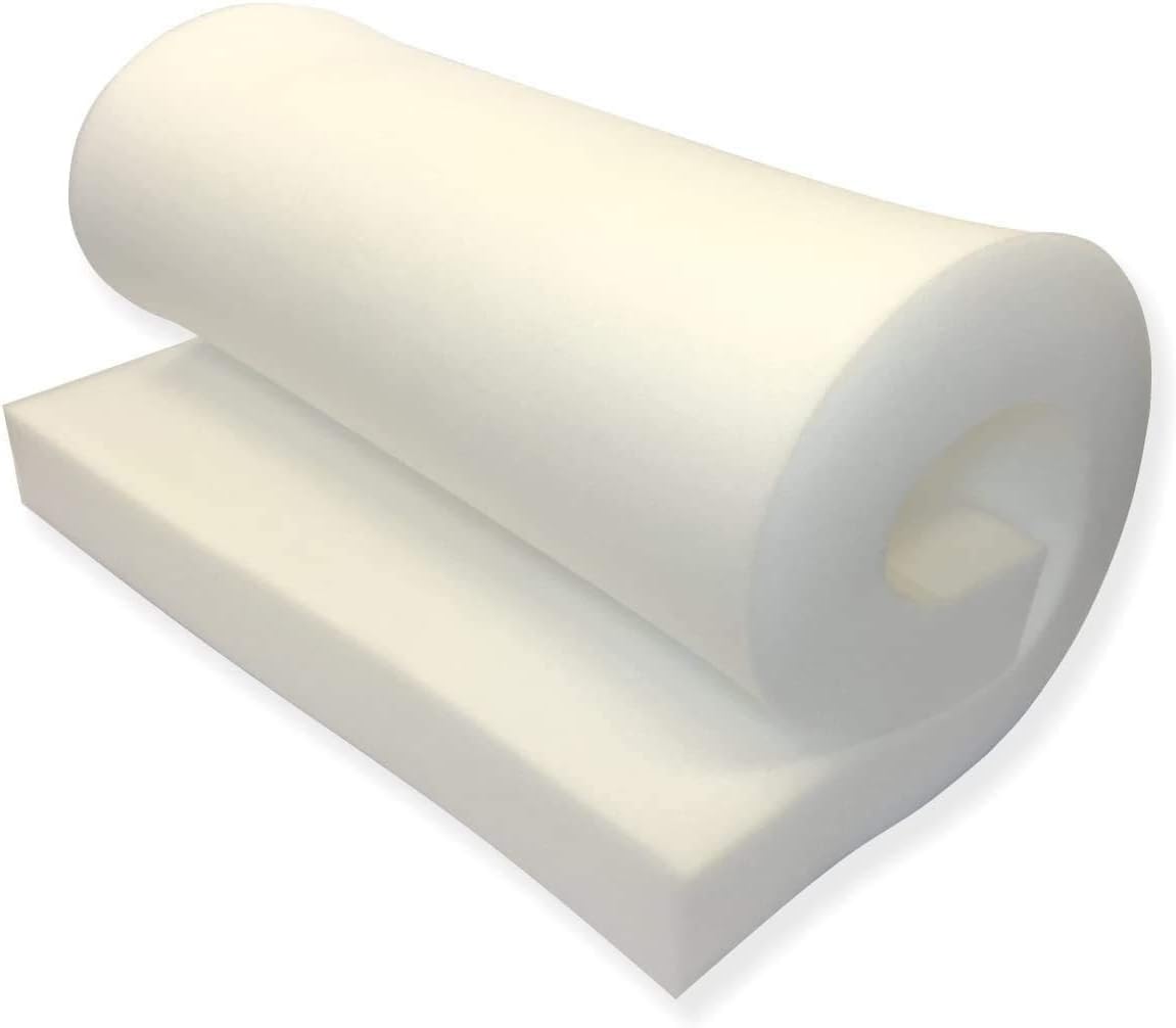 AK TRADING CO. AK-Trading Upholstery Medium Density 1" Height x 24" Width x 72" Length-Home or Commercial Use Seat Replacement Cushion-Made in USA Foam