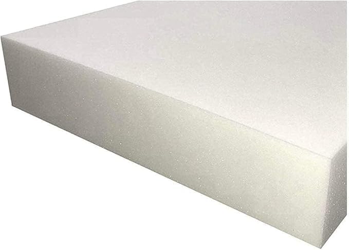 Becky Cameron High Density white Firm Upholstery Foam Sheet For Cushions, Sofa, Beds, Seats, Campervans, Indoor/Outdoor Padding, DIY (80x20x0.5)