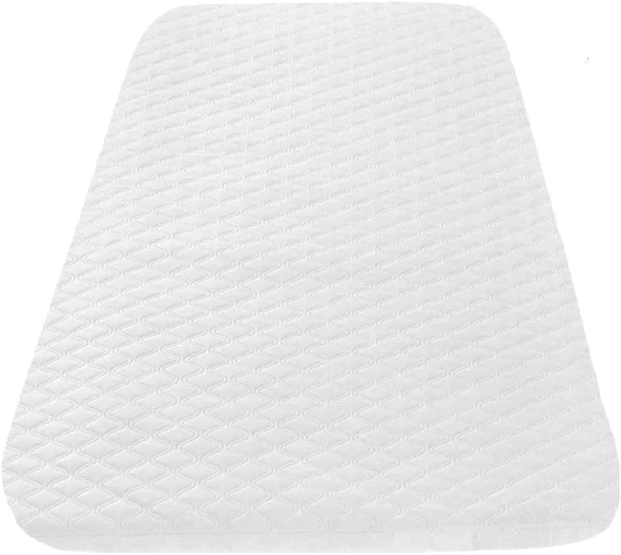 Mums ideal Foam Travel Cot Mattress, White, 95 x 65 x 5cm