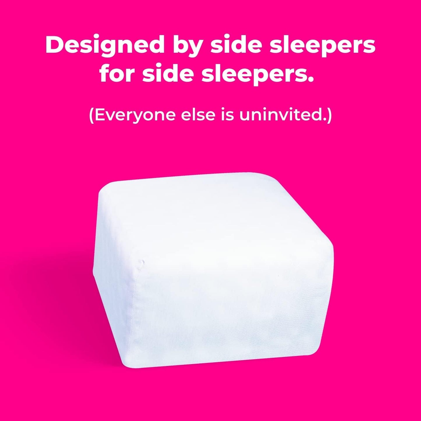 Pillow Cube Sidekick - 5" - Thick Portable, Travel Pillow for Side Sleeping, Soft & Supportive Memory Foam - Fits 5x3"-6x3" -,1 Count (Pack of 1)