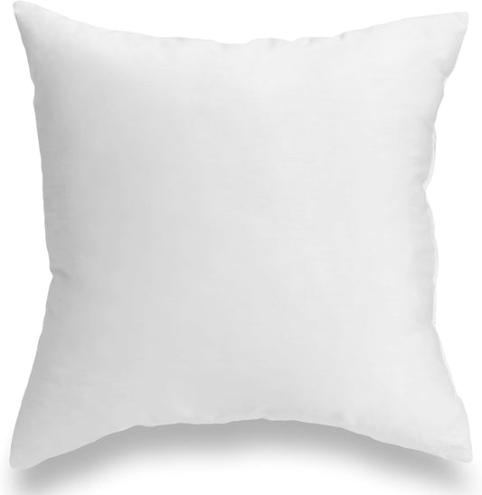 Foamily Throw Pillows Insert - Single Pillow 16" x 16" Inches for Bed and Couch - 100% Machine Washable Cotton Pillow - Indoor Decorative Throw Pillows for Couch & Bed