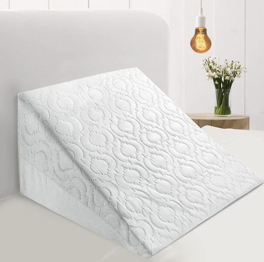 Becky Cameron Large Wedge Pillow Orthopaedic Acid Reflux, Reduce Snoring Back Neck Leg Pain Anti Allergies body positioner, Heartburn, Maternity Pregnancy Support Quilted Washable Zip Cover.