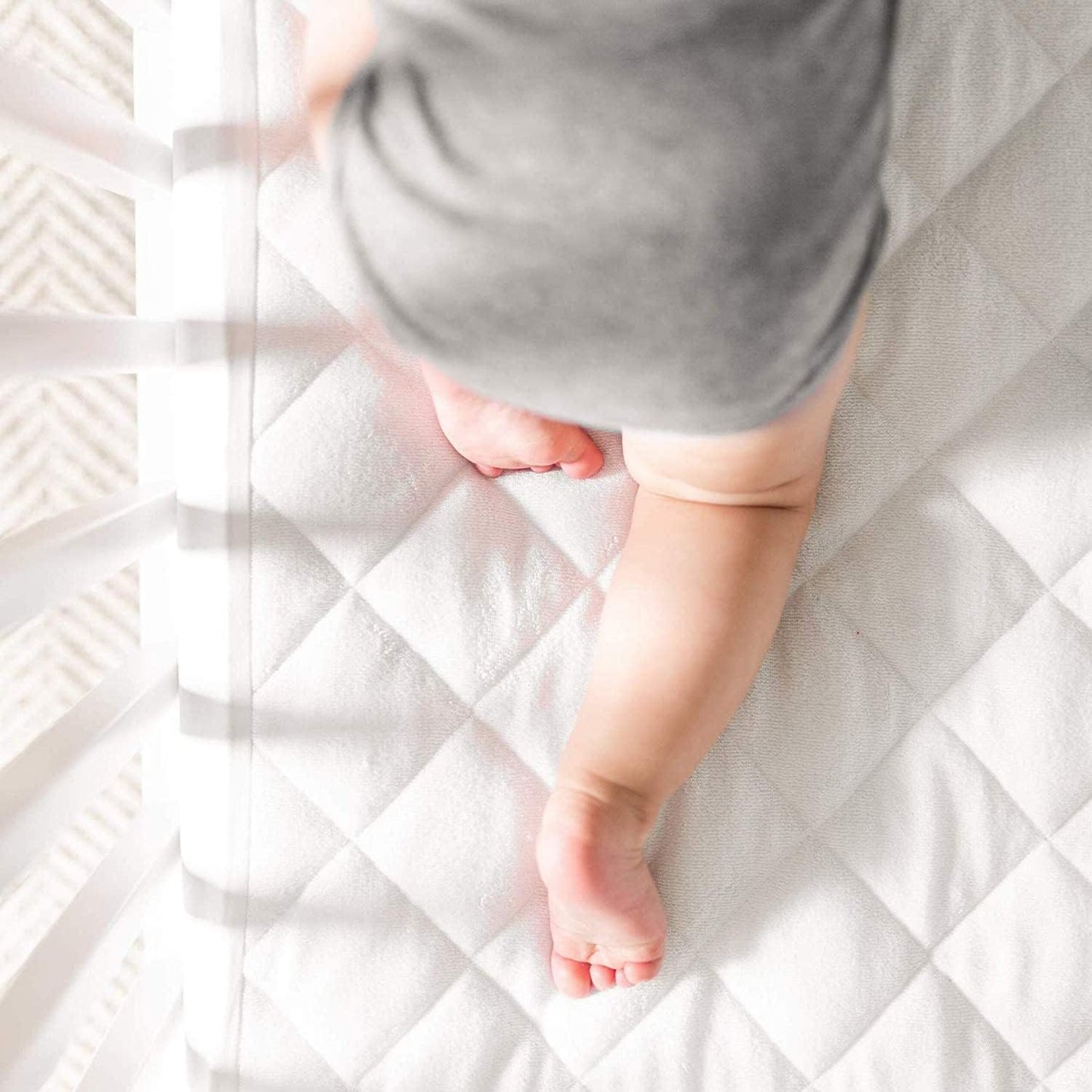 Mums ideal Foam Travel Cot Mattress, White, 95 x 65 x 5cm