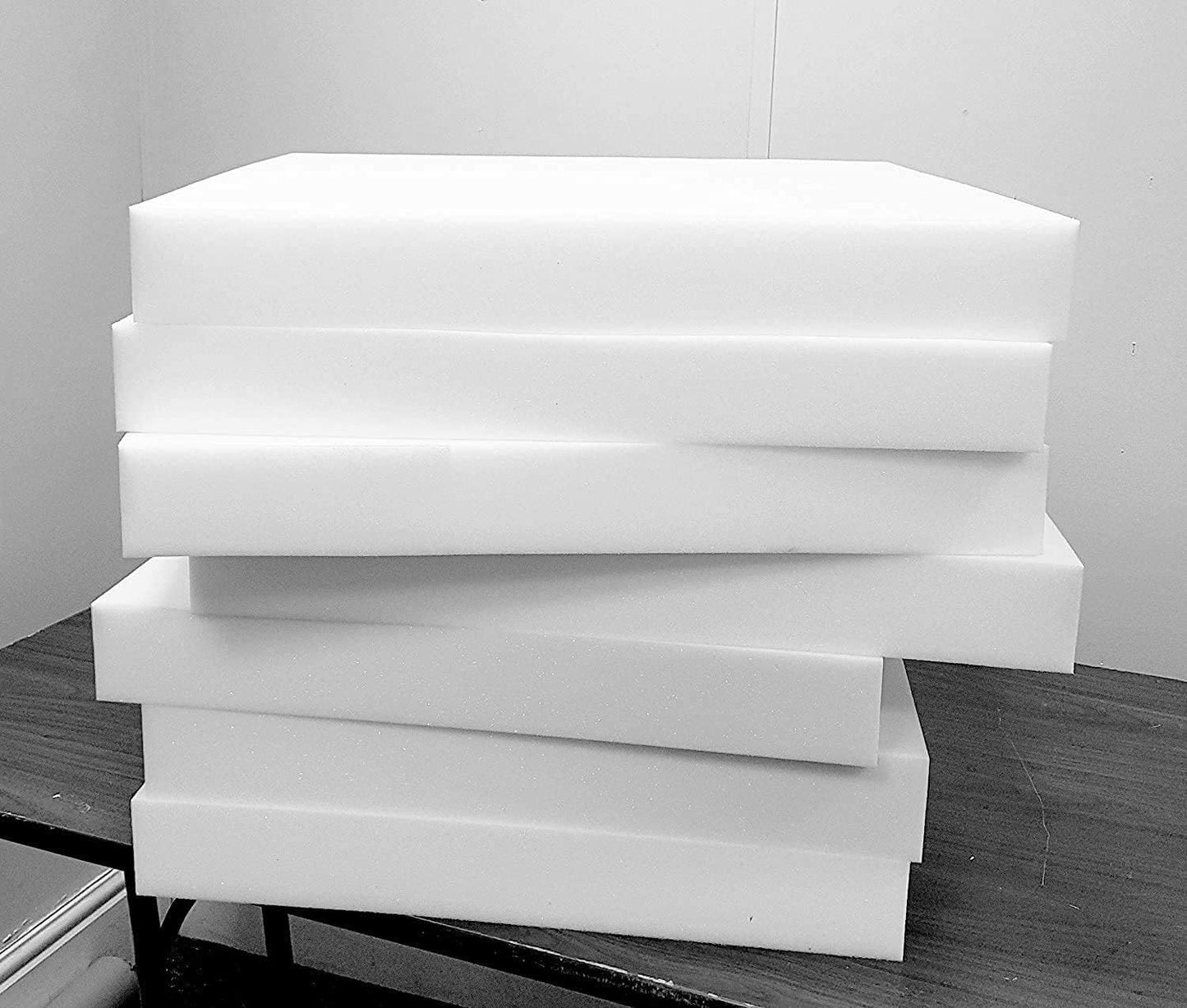 High Density White Firm Foam Upholstery Cushions for All type of Foam Cushioning Bench Stool window seat pads sofa Replacement Pet Bed dinning floor mat wheel chair (12" x 12" x 1")