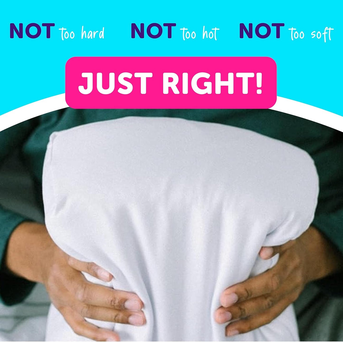 Pillow Cube Side Sleeper Pro - Most Popular (5”) Bed Pillows for Sleeping on Your Side, Cooling Memory Foam Pillow Support Head & Neck for Pain Relief - King, Queen, Twin 24"x12"x5"