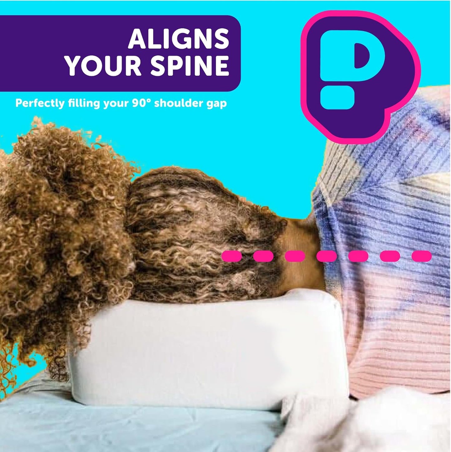 Pillow Cube Side Sleeper Pro - Most Popular (5”) Bed Pillows for Sleeping on Your Side, Cooling Memory Foam Pillow Support Head & Neck for Pain Relief - King, Queen, Twin 24"x12"x5"